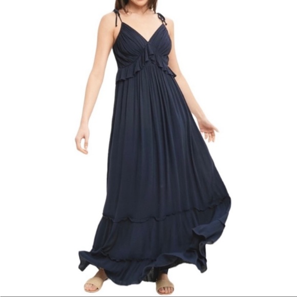 WISHLIST ruffles smocked maxi dress S - Picture 1 of 6